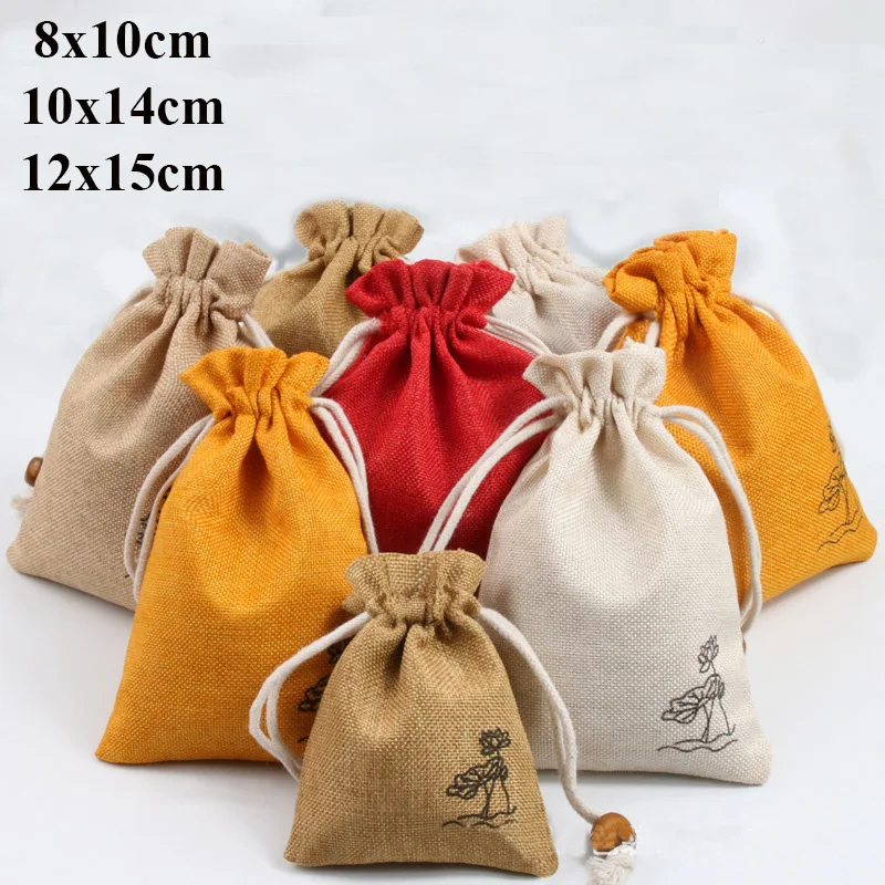 Linen Lotus Bag Jewelry Packaging Pouches Burlap Drawstring Bags Soap Bottle Packaging 8x10cm Natural Linen Small Gift Bags
Linen Lotus Bag Jewelry Packaging Pouches Burlap Drawstring Bags Soap Bottle Packaging 8x10cm Natural Linen Small Gift Bags