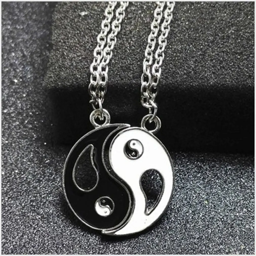 Подвеска для лучших друзей ожерелье Yin Yang Tai Chi сплетенный Набор вышивания черно
