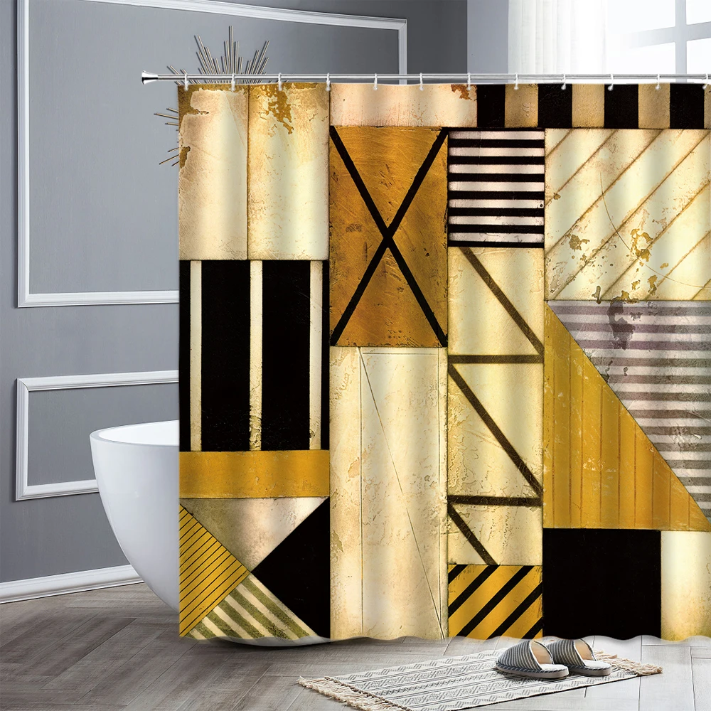 Retro Shower Curtain Flower Geometric Abstract Art Oil Painting Waterproof Fabric Bathroom Curtains Home Decor Hooks Bath Screen
Retro Shower Curtain Flower Geometric Abstract Art Oil Painting Waterproof Fabric Bathroom Curtains Home Decor Hooks Bath Screen
