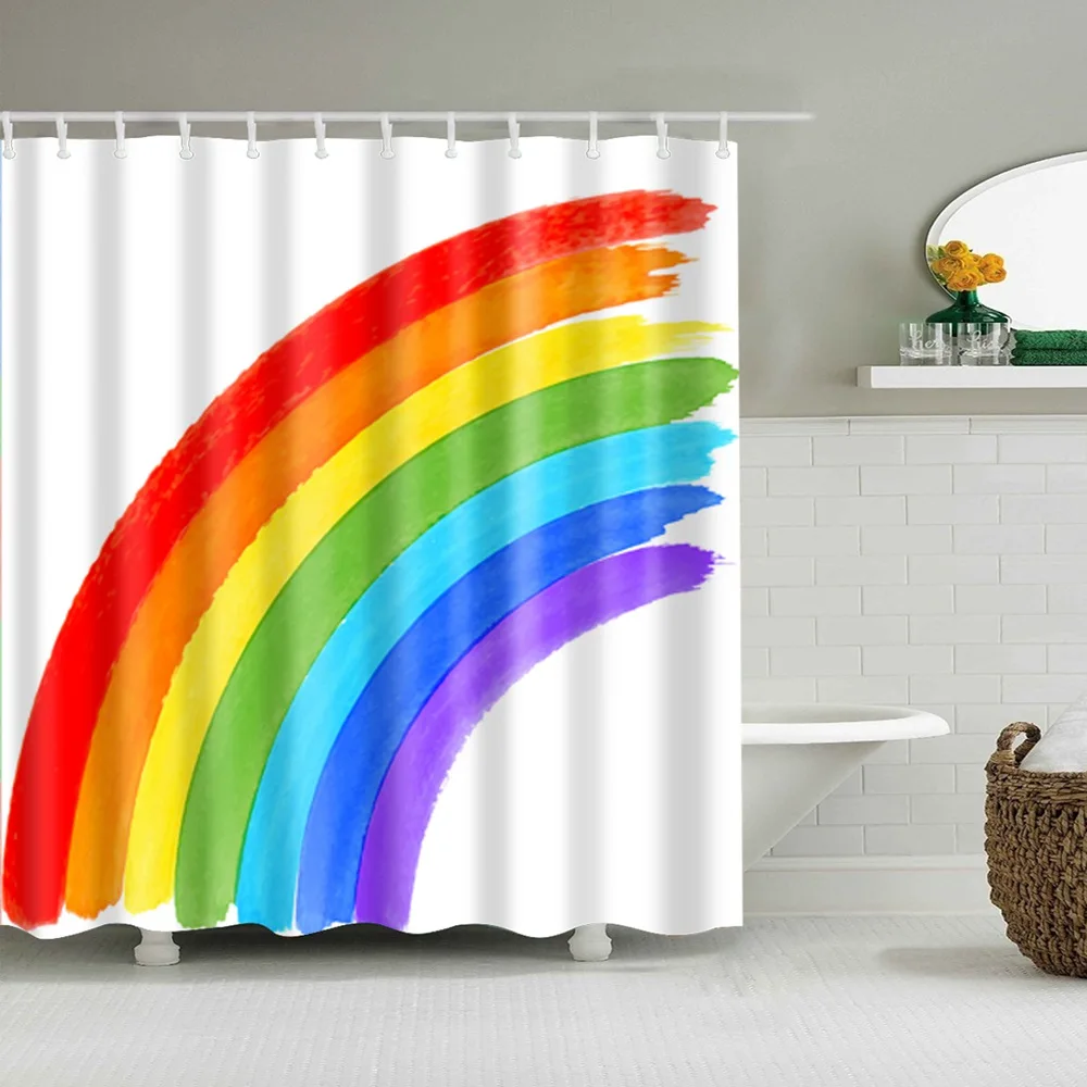 Dafield Rainbow Shower Curtain Inspired Curvy Lines Spiral Wavy Soft Spray Art Cloth Fabric Abstract Design With Hooks
Dafield Rainbow Shower Curtain Inspired Curvy Lines Spiral Wavy Soft Spray Art Cloth Fabric Abstract Design With Hooks