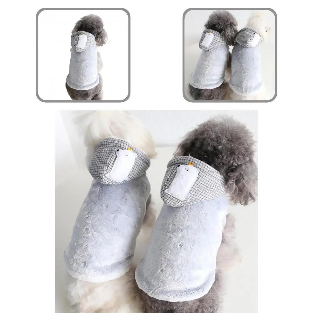 Comfortable to Wear Grey Color Thickened Lining Pet Winter Warm Hoodie for Travel
Comfortable to Wear Grey Color Thickened Lining Pet Winter Warm Hoodie for Travel