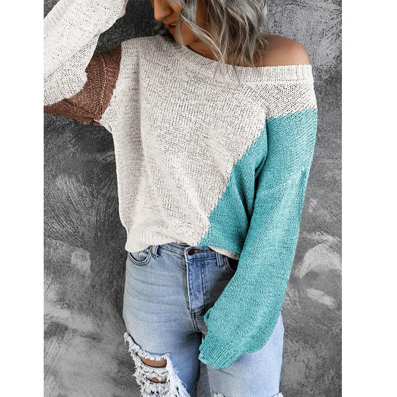 Пуловер женский вязаный, с длинным рукавом, на осень/зиму
Пуловер женский вязаный, с длинным рукавом, на осень/зиму