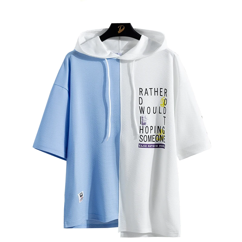 2021 Summer Men Short Sleeve T-Shirt Boys Hoodie Patchwork Base Shirt Mens Sweat Absorbing Tops Anti-wrinkle Male Social Shirt
2021 Summer Men Short Sleeve T-Shirt Boys Hoodie Patchwork Base Shirt Mens Sweat Absorbing Tops Anti-wrinkle Male Social Shirt