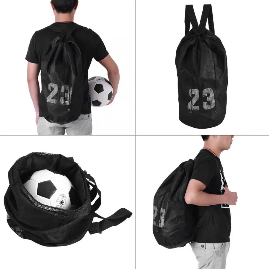 1 шт. сумка на шнурке для мяча универсальный портативный сетчатый рюкзак