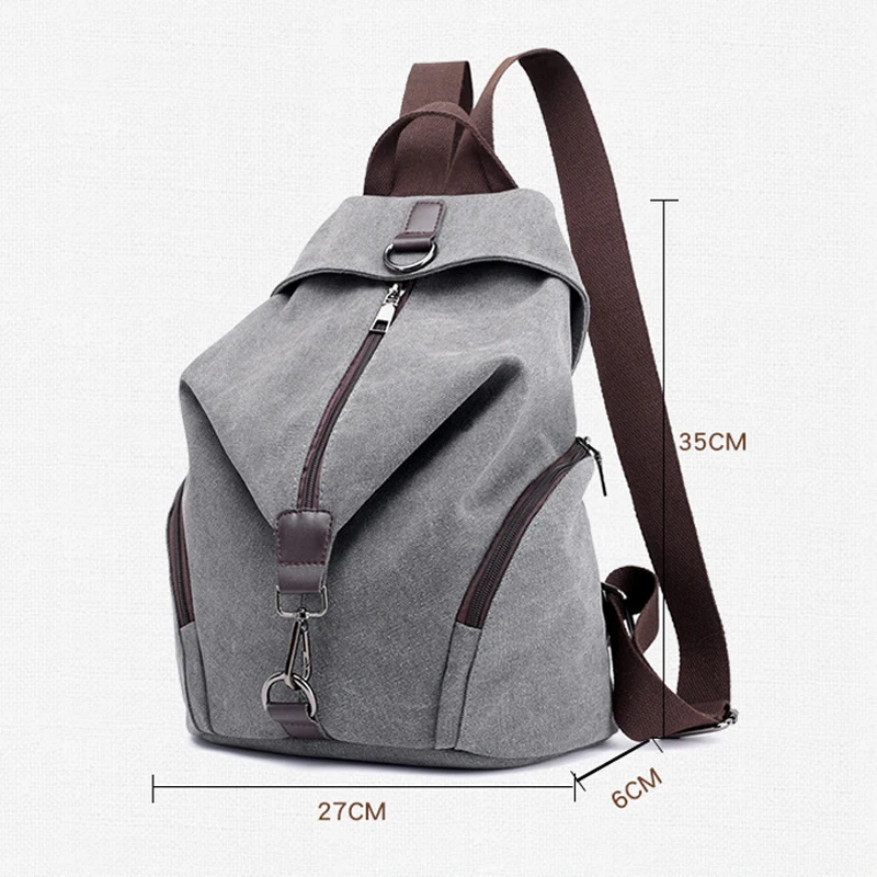 Babylili Women Backpack Fashion Handbag Student School Bag Female Shoulder Bags Canvas Solid Color Large-capacity Lightweight
Babylili Women Backpack Fashion Handbag Student School Bag Female Shoulder Bags Canvas Solid Color Large-capacity Lightweight
