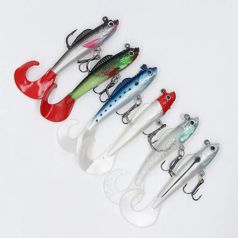 2pcs Rolled Tail Lead Plating Fish Soft 10cm9.5g Single Luer Lure 
2pcs Rolled Tail Lead Plating Fish Soft 10cm9.5g Single Luer Lure
