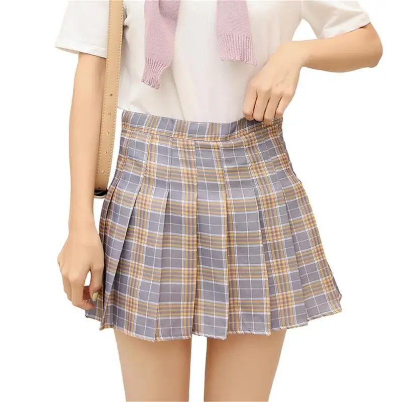 High Waist JK Skirts Women 2021 Solid Color Plaid Printing Skirt Pleated Skirts Mini Skirt Summer Sweet Female Skirt For Girl
High Waist JK Skirts Women 2021 Solid Color Plaid Printing Skirt Pleated Skirts Mini Skirt Summer Sweet Female Skirt For Girl