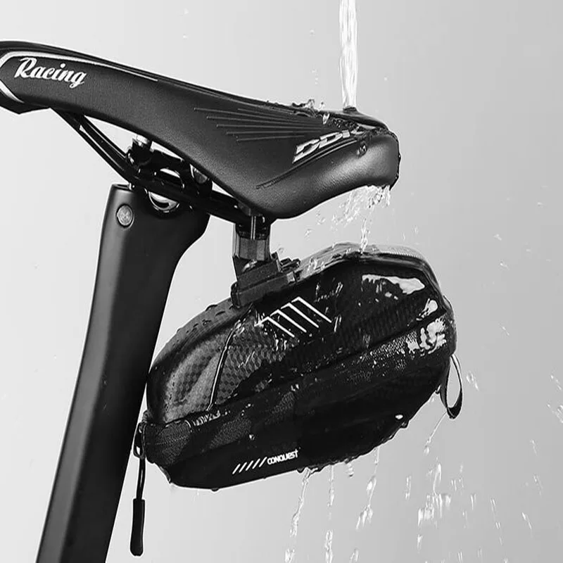 Bicycle Bag for Bicycle Equipment in the Rear Packaging of Waterproof Mountain Bike Parts Carbon Textured PU Fabric
Bicycle Bag for Bicycle Equipment in the Rear Packaging of Waterproof Mountain Bike Parts Carbon Textured PU Fabric
