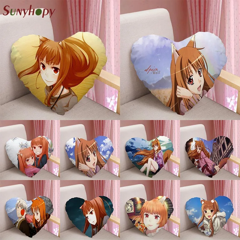 Spice And Wolf Heart Shape Custom Throw Pillows Pillowcase Zippered Satin Fabric Cushion Home Decoration
Spice And Wolf Heart Shape Custom Throw Pillows Pillowcase Zippered Satin Fabric Cushion Home Decoration