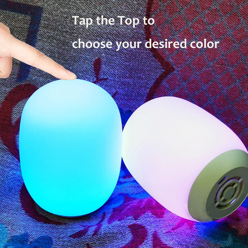 

Touch Night Light, RGB Color Changing & Dimmable Portable Bedside LED Lamp, Rechargeable & Timer Setting Baby LED Night Light