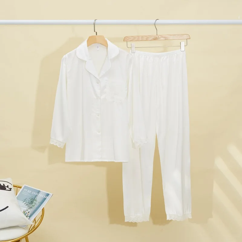 Casual M-XL Home Clothing 2PCS Pajamas Suit Female Nightwear Intimate Lingerie Casual Lace Pocket Sleepwear Spring New Pyjamas
Casual M-XL Home Clothing 2PCS Pajamas Suit Female Nightwear Intimate Lingerie Casual Lace Pocket Sleepwear Spring New Pyjamas