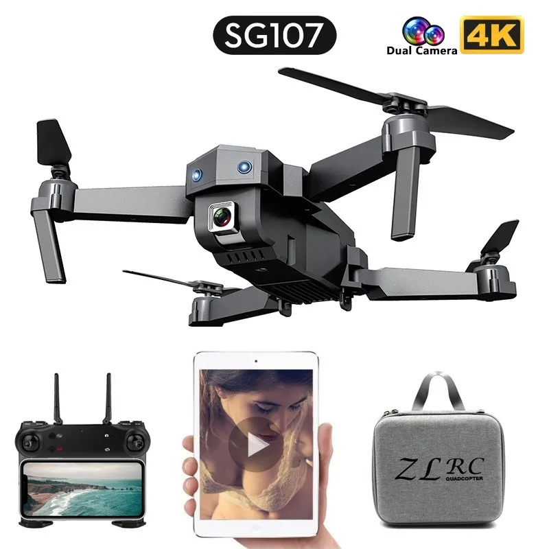 

SG107 Mini Drone 4K FPV WIFI Single camera drone profissional Dual camera Optical flow Modular battery RC Quadcopter Child Gift