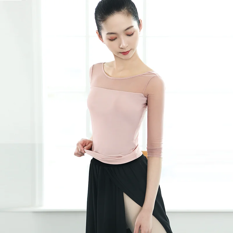 Dancewear Crop Top Ballet for Women Girls Jazz Stage Performance Workout Beauty Mesh Fabric Shirt See Through Modern Tops
Dancewear Crop Top Ballet for Women Girls Jazz Stage Performance Workout Beauty Mesh Fabric Shirt See Through Modern Tops