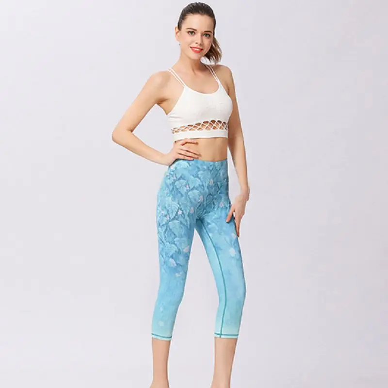 

Yoga Pants High Waist Printed Leggings Sports Seamless Fitness Legging Elasticity Training Workout Running Push Up Sweatpant