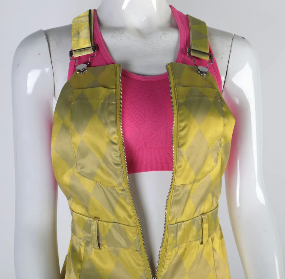 Birds of Prey Suicide Squad Cosplay Costumes Joker Vest Jumpsuit Golden Yellow Romper Overalls Halloween Suit
Birds of Prey Suicide Squad Cosplay Costumes Joker Vest Jumpsuit Golden Yellow Romper Overalls Halloween Suit