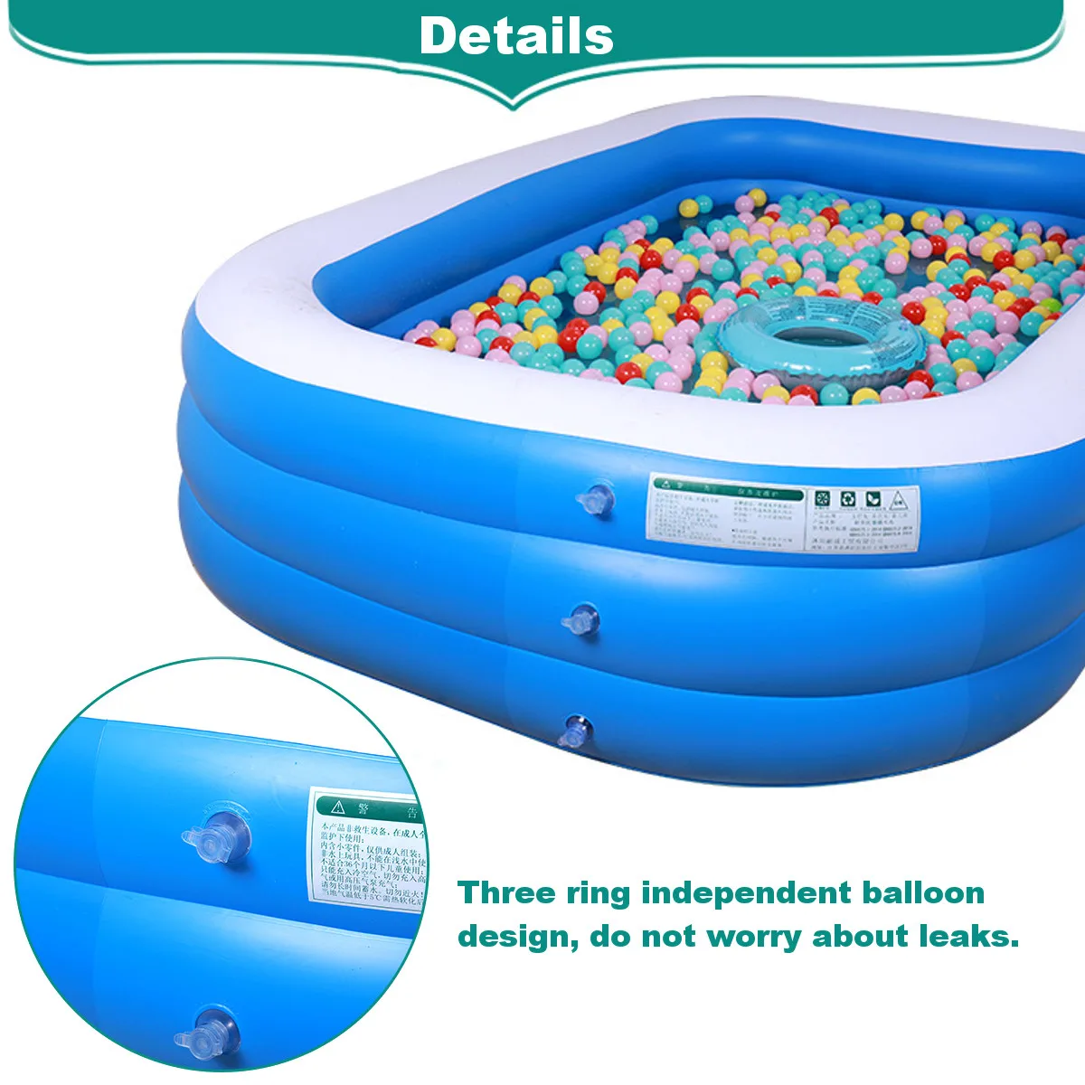 150-380cm 3Layer Children Inflatable Pool Bathing Tub Kid Adult Home Outdoor Large Swimming Pool Inflatable Square Swimming Pool
150-380cm 3Layer Children Inflatable Pool Bathing Tub Kid Adult Home Outdoor Large Swimming Pool Inflatable Square Swimming Pool