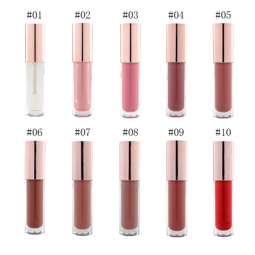 

10 Colors Moisturizer Hydrating Lip Plumping Clear Lip Gloss Bulk Wholesale Private Label Nutritious Lipgloss Base Lip Glaze