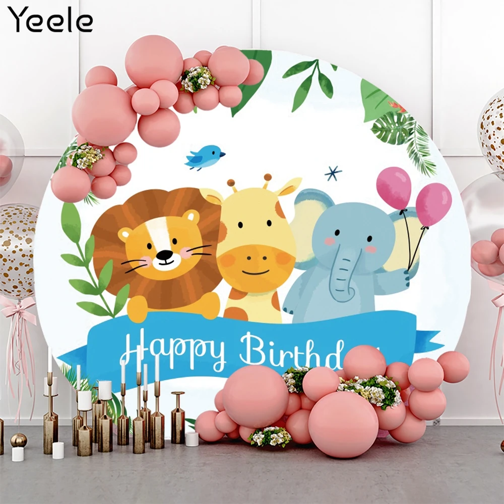 Yeele Baby Cartoon Jungle Safari Birthday Party Banner Child Portrait Circle Round Backdrop Props Background For Photo Studio
Yeele Baby Cartoon Jungle Safari Birthday Party Banner Child Portrait Circle Round Backdrop Props Background For Photo Studio