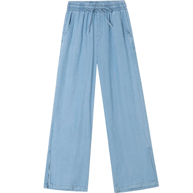 2021 Korean Loose Jeans Women Wide Leg Pants Women For Summer Thin Split Straight High Waist Loose Casual Pants Female
2021 Korean Loose Jeans Women Wide Leg Pants Women For Summer Thin Split Straight High Waist Loose Casual Pants Female
