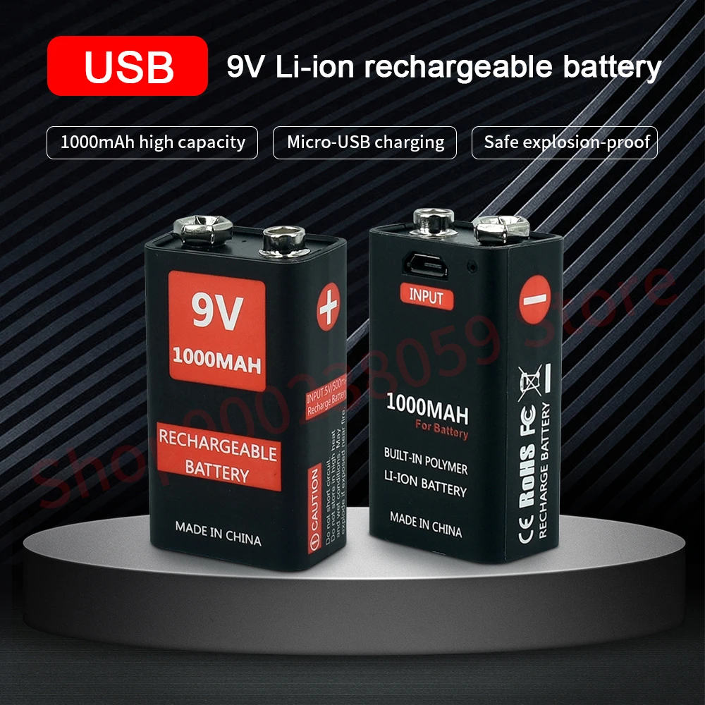 AJNWNM 9v USB Rechargeable Battery 6F22 9V Lithium ion Battery, Used For Multimeter Smoke Alarm Metal Detectorwait Batteries
AJNWNM 9v USB Rechargeable Battery 6F22 9V Lithium ion Battery, Used For Multimeter Smoke Alarm Metal Detectorwait Batteries