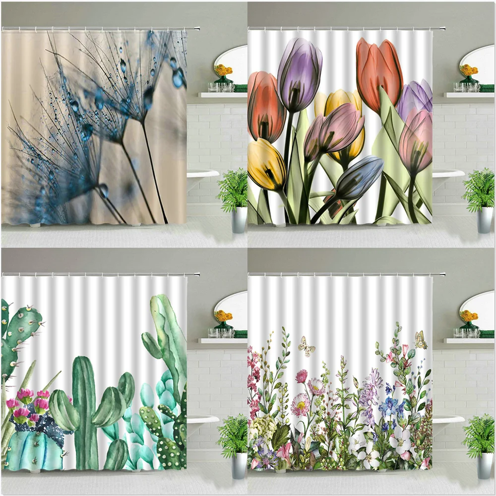 Flower Shower Curtains Tulip Rose Floral Plant Butterfly Scenery Bathroom Decor Waterproof Fabric Bathtub Curtain Set With Hooks
Flower Shower Curtains Tulip Rose Floral Plant Butterfly Scenery Bathroom Decor Waterproof Fabric Bathtub Curtain Set With Hooks