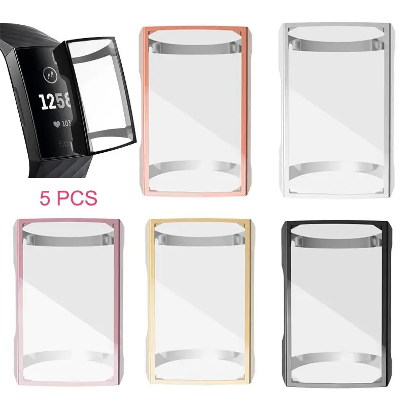 5 pcs Screen Protector Case For Fitbit Charge 3 frame electroplated watch protective cover shockproof Watch Band Accessories
5 pcs Screen Protector Case For Fitbit Charge 3 frame electroplated watch protective cover shockproof Watch Band Accessories