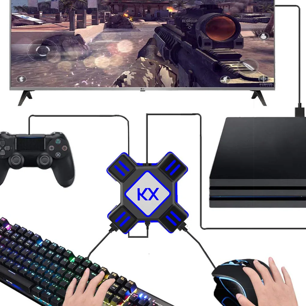 For PS4 Controller Keyboard Mouse Adapter KX USB Gamepad Adapter Converter for Xbox One Nintendo Switch for Playstation 4 Pro P3
For PS4 Controller Keyboard Mouse Adapter KX USB Gamepad Adapter Converter for Xbox One Nintendo Switch for Playstation 4 Pro P3