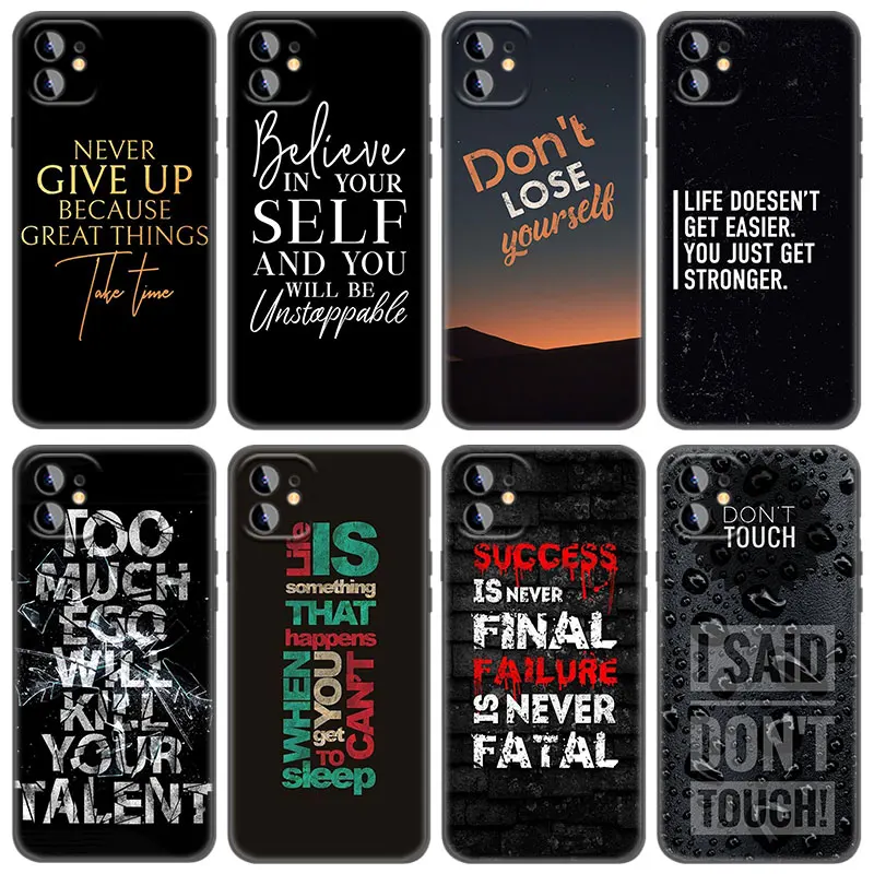 Sentence Quotes Phone Case For Apple iPhone 13 12 Mini 11 Pro Max XR X XS MAX 6 6S 7 8 Plus 5 5S SE 2020 Black Cover Coque Funda
Sentence Quotes Phone Case For Apple iPhone 13 12 Mini 11 Pro Max XR X XS MAX 6 6S 7 8 Plus 5 5S SE 2020 Black Cover Coque Funda