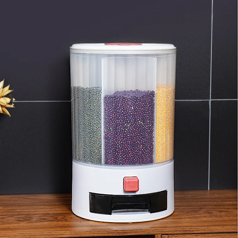 Household 20 kg rice bucket, plastic rotating compartment, metering, sealing, pressing rice bucket, kitchen rice bucket
Household 20 kg rice bucket, plastic rotating compartment, metering, sealing, pressing rice bucket, kitchen rice bucket