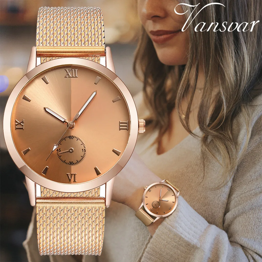 

Hot 2021 Vansvar Women'S Casual Quartz Plastic Leather Band Starry Sky Analog Wrist Watch Valentine Gift luxury Reloj femenino
