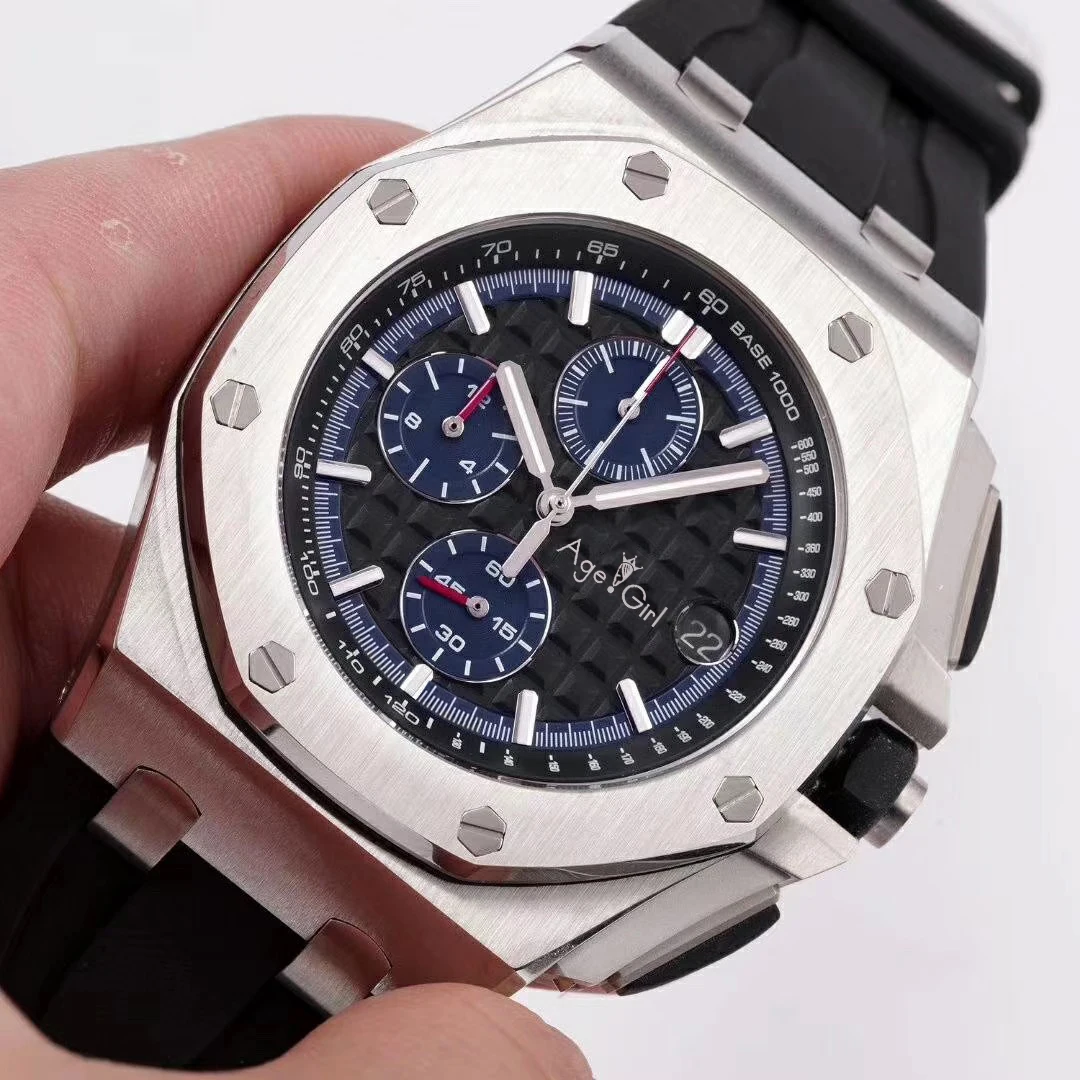Classic New Men Watch Chronograph Sapphire Stainless Steel Black Rubber Rose Gold Silver Luminous Stopwatch Classic Sport
Classic New Men Watch Chronograph Sapphire Stainless Steel Black Rubber Rose Gold Silver Luminous Stopwatch Classic Sport