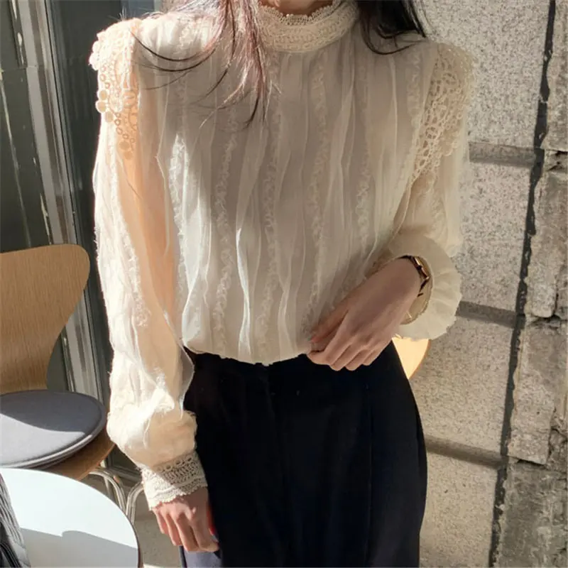 Alien Kitty Hot Vintage Patchwork Lace Shirts OL Stand Female 2021 Office Lady Chic Loose Fashion All Match Streetwear Blouses
Alien Kitty Hot Vintage Patchwork Lace Shirts OL Stand Female 2021 Office Lady Chic Loose Fashion All Match Streetwear Blouses