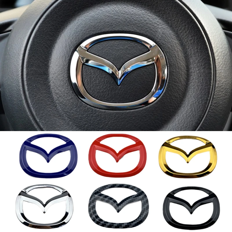 Автомобильная наклейка на руль для Mazda 3 Axela 6 GH Atenza CX5 2 Demio CX3 CX30 MX5 CX7 8 323 CX9 CX8 CX4 RX8 RX7 626