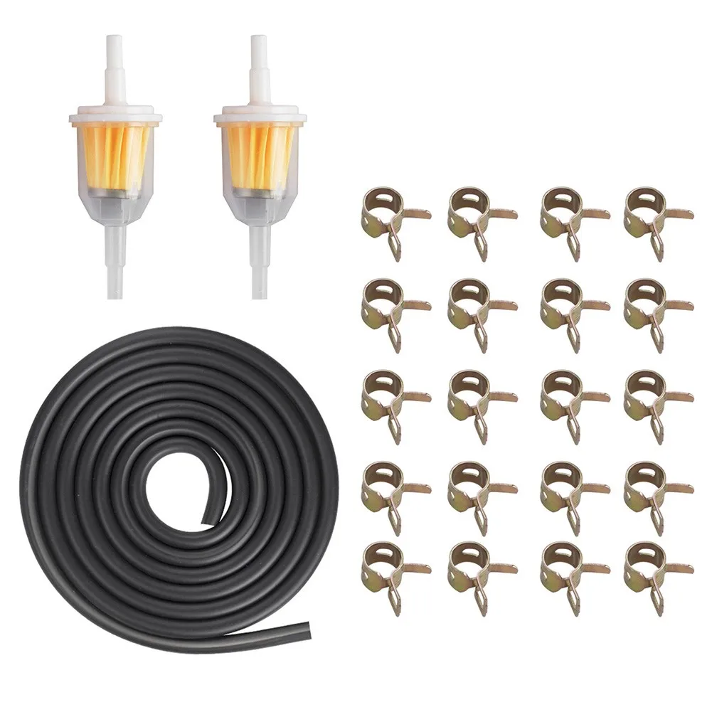 2 Fuel Filter 10 Feet Tubing Fuel Line 20 Hose Clips With Hose Pipe For Quad PitDirt Motorbike Mowers Tractors Dirt Bikes Parts
2 Fuel Filter 10 Feet Tubing Fuel Line 20 Hose Clips With Hose Pipe For Quad PitDirt Motorbike Mowers Tractors Dirt Bikes Parts