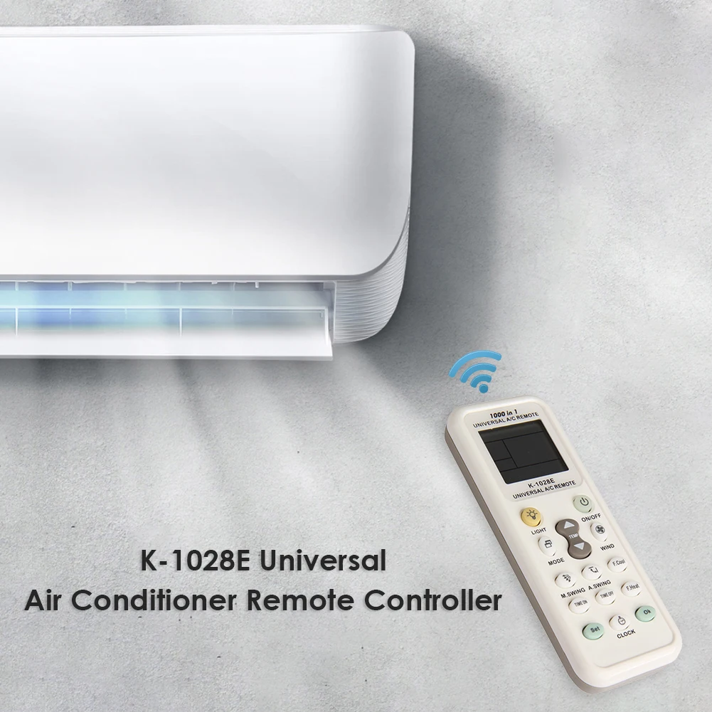 A/C Replacement Controller K-1028E Air Conditioner Remote Control Universal 1000 for Household Bedroom Accessories
A/C Replacement Controller K-1028E Air Conditioner Remote Control Universal 1000 for Household Bedroom Accessories
