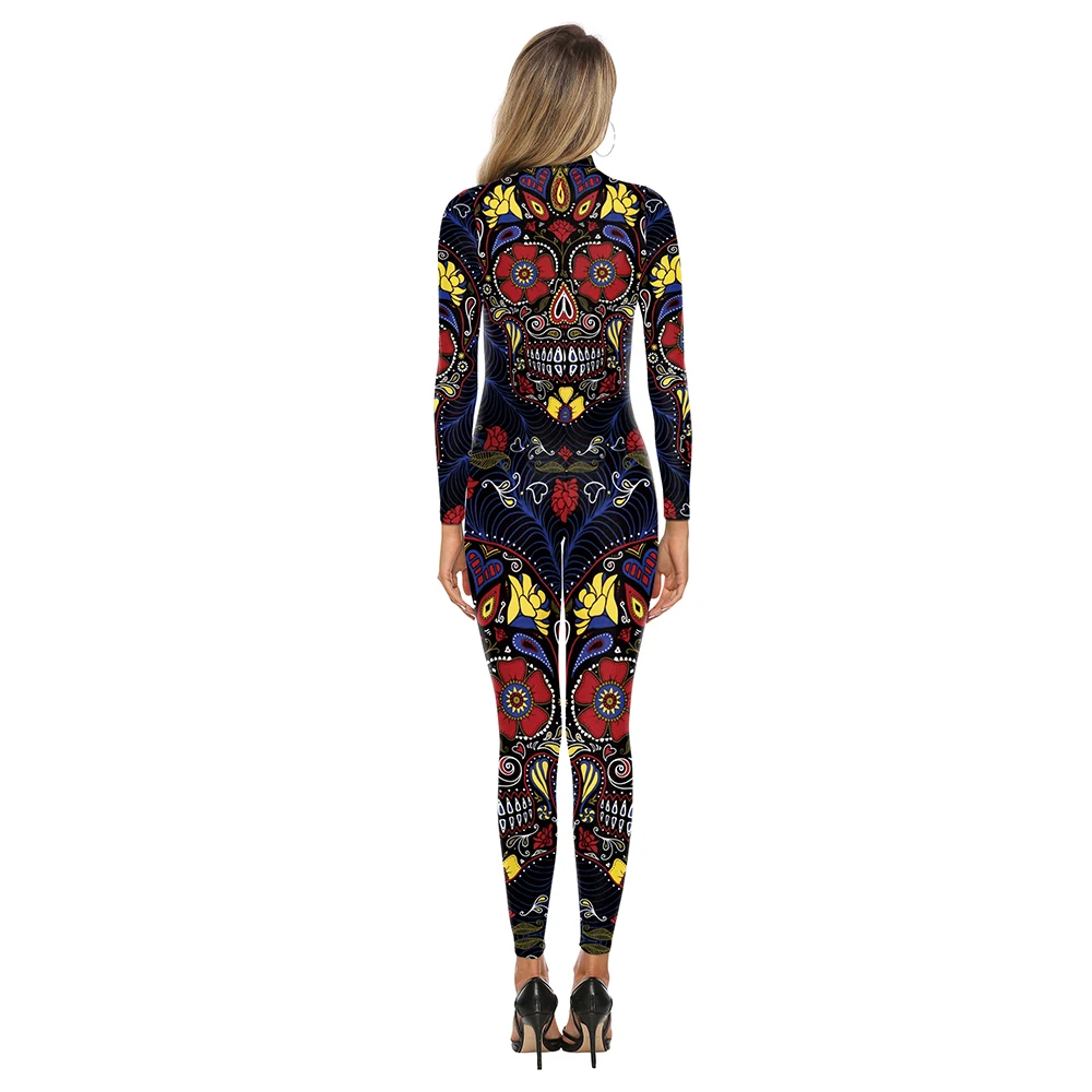 2020 New Sexy Femme Bodysuit Skull Hallowmas Cosplay Stage 3D Printed Playsuit Overalls Tights Fitness Women Female Jumpsuits
2020 New Sexy Femme Bodysuit Skull Hallowmas Cosplay Stage 3D Printed Playsuit Overalls Tights Fitness Women Female Jumpsuits