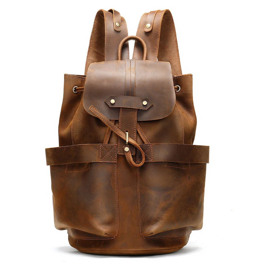 Женский винтажный рюкзак BOLEKE из натуральной кожи crazy horse | Багаж и сумки