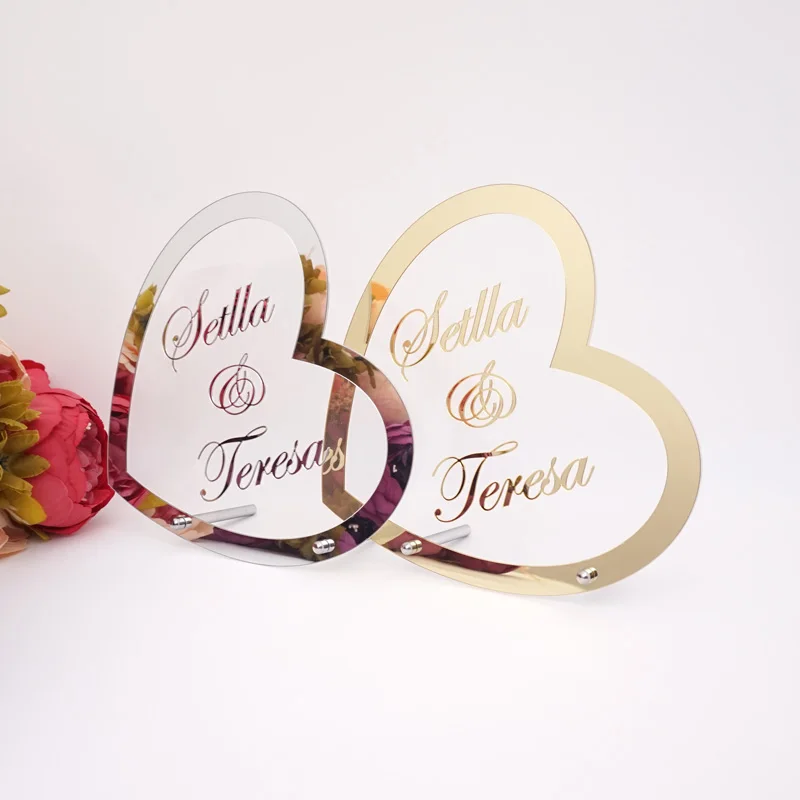 Heart Shape Custom Name Wedding Decoration Acrylic Mirror Frame Welcome Word Sign Party Decor With Nail Guests Favor Gift
Heart Shape Custom Name Wedding Decoration Acrylic Mirror Frame Welcome Word Sign Party Decor With Nail Guests Favor Gift