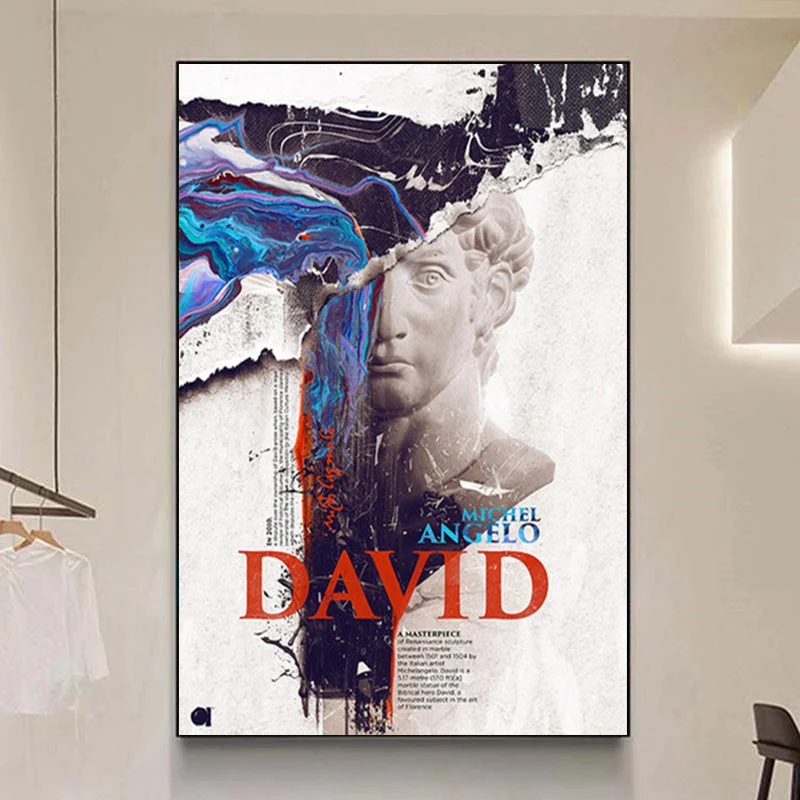 Canvas Painting David Sculpture Introduction Posters and Prints Michelangelo David Wall Art Cuadros for Living Room Decor
Canvas Painting David Sculpture Introduction Posters and Prints Michelangelo David Wall Art Cuadros for Living Room Decor