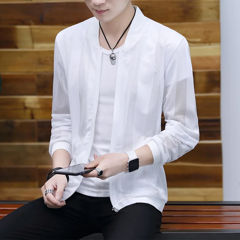 Прозрачные полосатые однотонные крутые куртки, Мужская одежда для защиты от солнца, летняя повседневная куртка, тонкое кожаное пальто для м...
Прозрачные полосатые однотонные крутые куртки, Мужская одежда для защиты от солнца, летняя повседневная куртка, тонкое кожаное пальто для м...