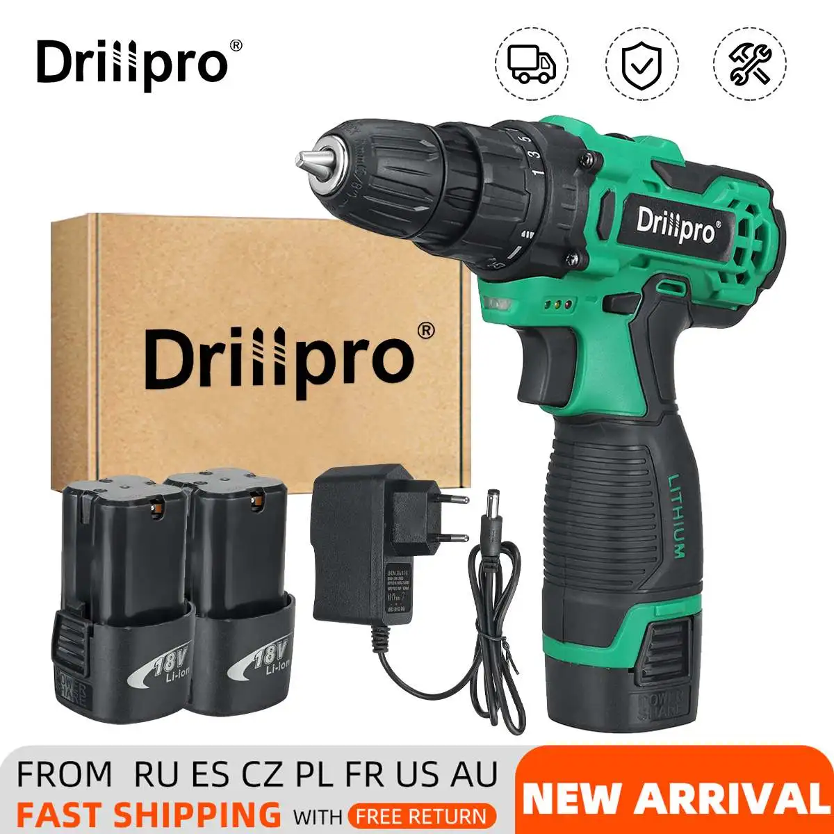 Беспроводная дрель, миниатюрный Электроинструмент «сделай сам» с литий-ионным аккумулятором, 18 в, 10 мм, с крутящим моментом 25 + 1
Беспроводная дрель, миниатюрный Электроинструмент «сделай сам» с литий-ионным аккумулятором, 18 в, 10 мм, с крутящим моментом 25 + 1