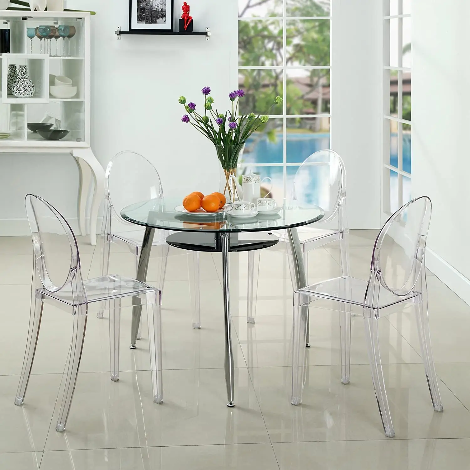 Nordic Dining Chairs Transparent Ghost Chair Makeup Dressing Chair Modern Dining Chairs Set for Kitchen Garden Indoor Outdoor 
Nordic Dining Chairs Transparent Ghost Chair Makeup Dressing Chair Modern Dining Chairs Set for Kitchen Garden Indoor Outdoor