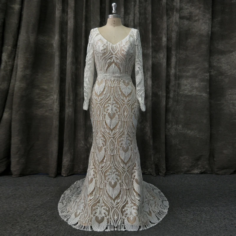 Wedding Dress 2020 Boho Plus Size V Neck Long Sleeves Backless Vintage Lace Bohemian Beach Bridal Gowns with Tassel
Wedding Dress 2020 Boho Plus Size V Neck Long Sleeves Backless Vintage Lace Bohemian Beach Bridal Gowns with Tassel