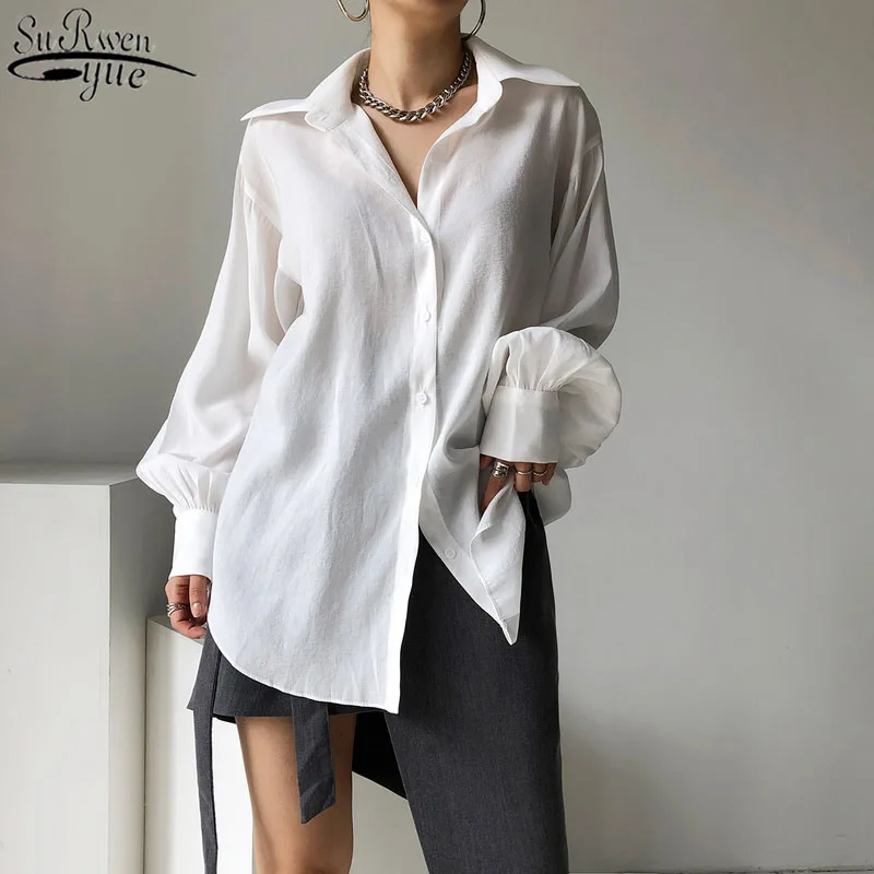 White Shirts Women Long Sleeve Single Breasted Women's Blouse and Shirts Lantern Sleeve Wild Fashion Top Female Blusas 13033
White Shirts Women Long Sleeve Single Breasted Women's Blouse and Shirts Lantern Sleeve Wild Fashion Top Female Blusas 13033