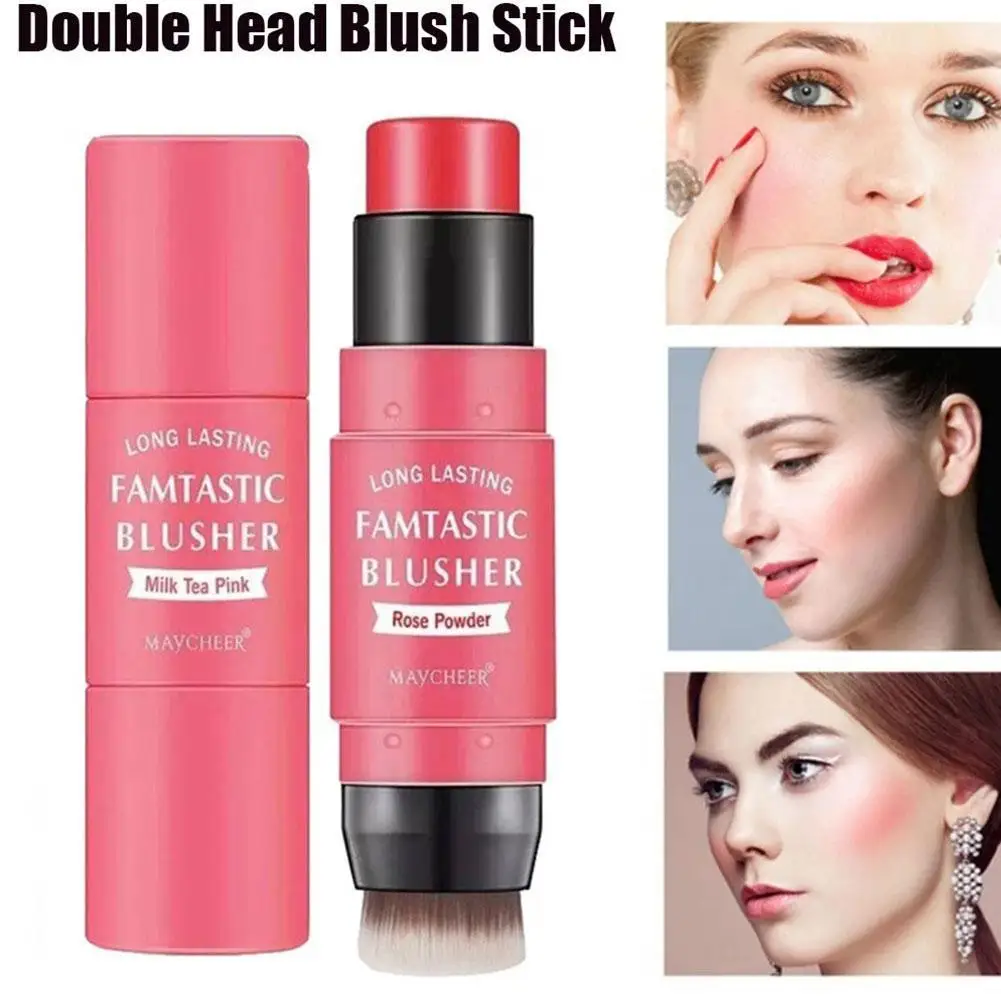 3 Colors Double-headed Blush Stick With Brush Moisturizing Face Powder Blusher Face Brighten Rouge Stick Peach Creamy Blush Make
3 Colors Double-headed Blush Stick With Brush Moisturizing Face Powder Blusher Face Brighten Rouge Stick Peach Creamy Blush Make