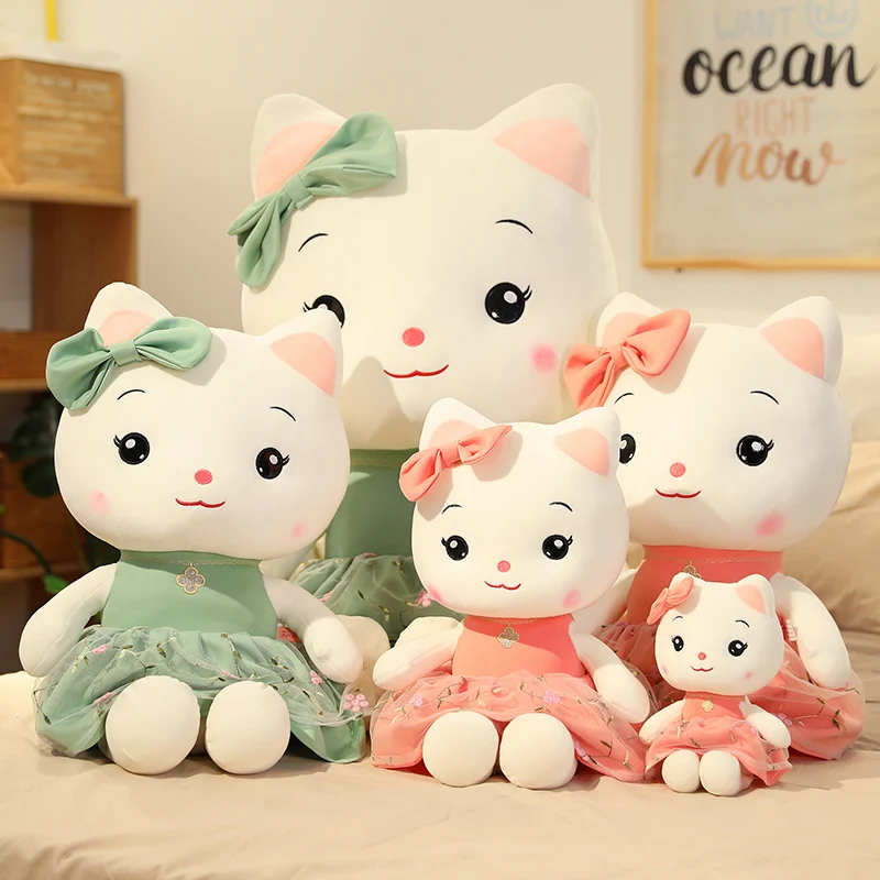 Милая милая игрушка Beaty кошка розовый зеленый Подушка Плюшевые игрушки животные
