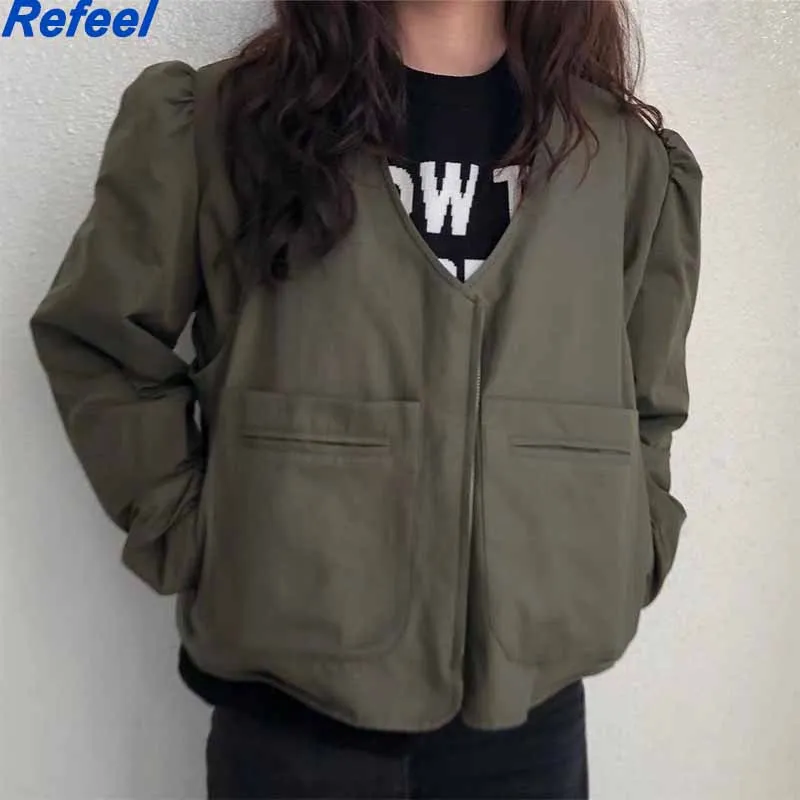 Autumn Fashion Jackets High Quality Women Vintage Prints Front Zip Long Sleeve Casual Loose Tops Coat Ladies Green Jacket
Autumn Fashion Jackets High Quality Women Vintage Prints Front Zip Long Sleeve Casual Loose Tops Coat Ladies Green Jacket