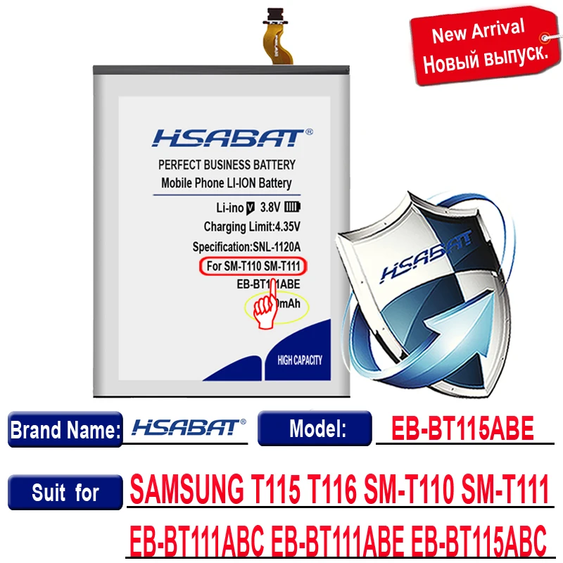 HSABAT 5800 мА/ч Φ аккумулятор для Samsung Galaxy Tab Tablet 3 Lite 7 0 3G EB-BT111ABE T116 T115 | Мобильные