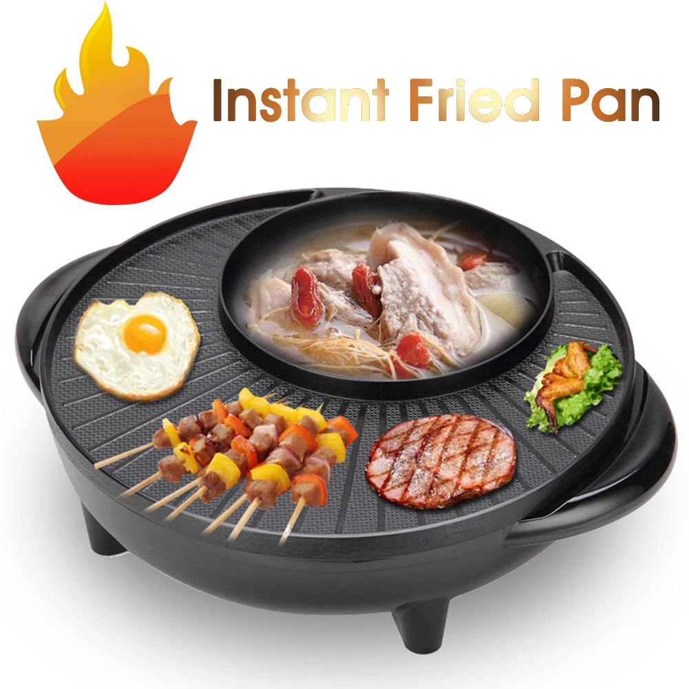 1700W 2 In 1 Electric Hot Pot Grill Indoor Multifunctional Smokless BBQ Grill Non Stick Coating 6 Temp Settings Shabu Shabu Pot
1700W 2 In 1 Electric Hot Pot Grill Indoor Multifunctional Smokless BBQ Grill Non Stick Coating 6 Temp Settings Shabu Shabu Pot