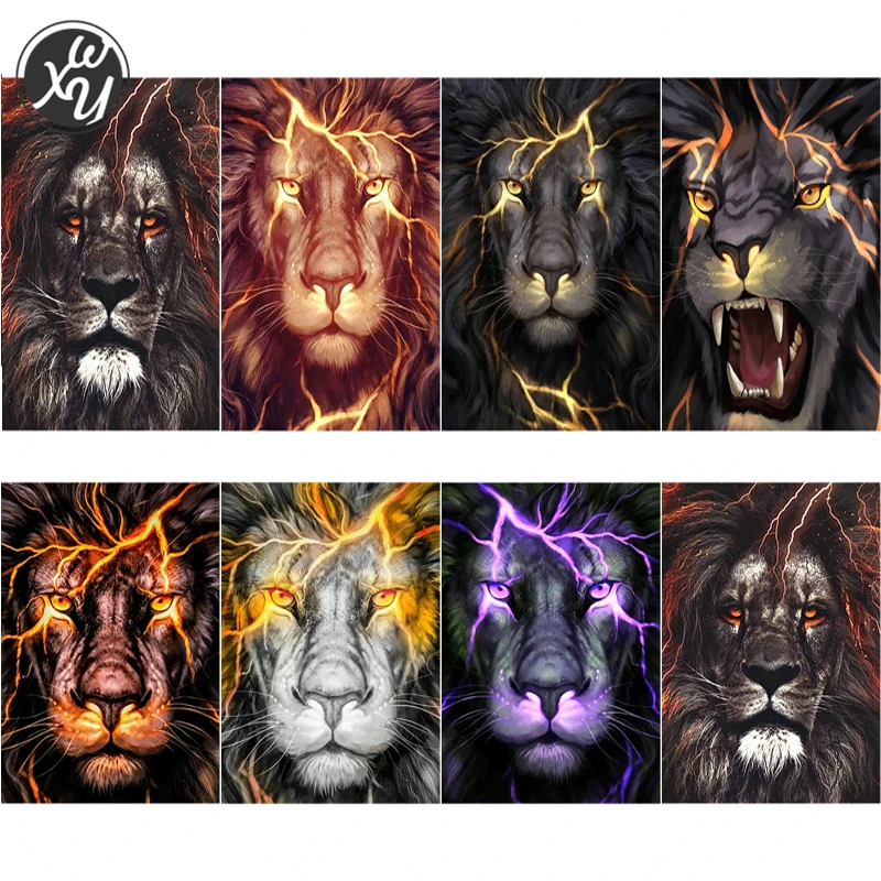 Набор для алмазной живописи с Львом, набор для алмазной вышивки, полная дрель для домашнего декора, животные 
Набор для алмазной живописи с Львом, набор для алмазной вышивки, полная дрель для домашнего декора, животные